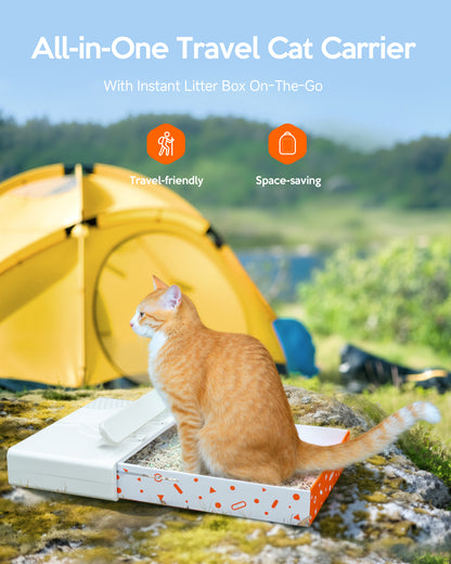 Pawmee x Sensej Cat Carrier Backpack with Litter Box Stowable