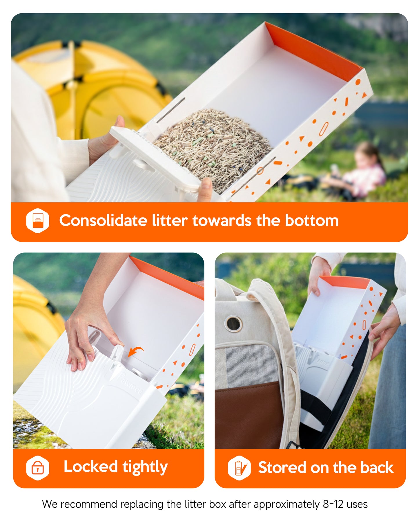 Pawmee x Sensej Cat Carrier Backpack with Litter Box Stowable