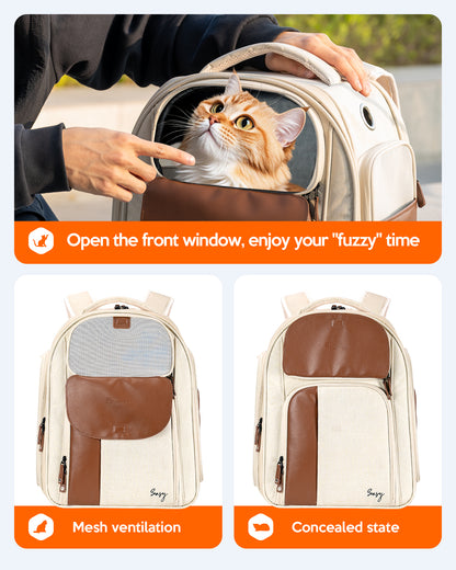 Pawmee x Sensej Cat Carrier Backpack with Litter Box Stowable
