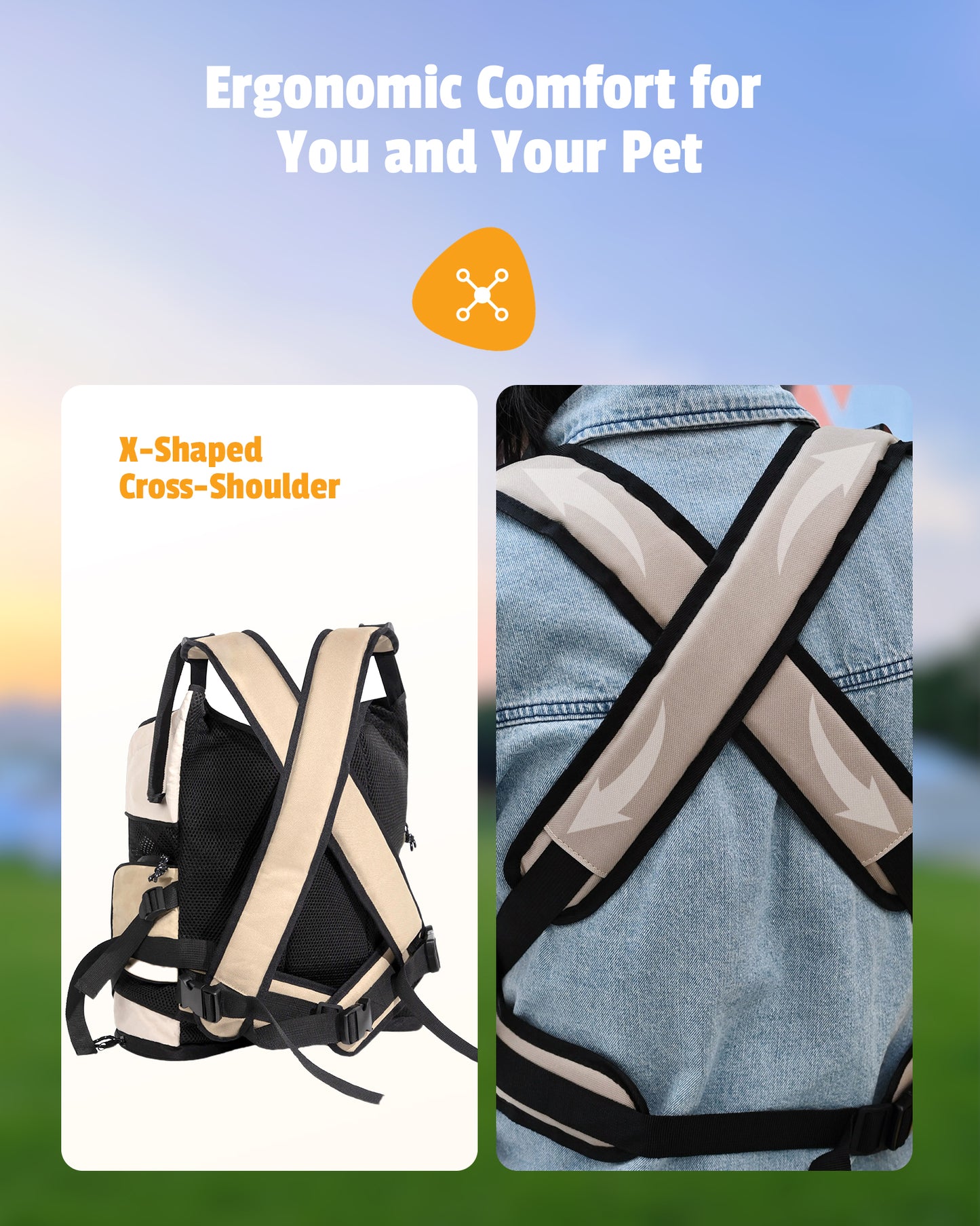 Pawmee Front-Facing Tote Pet Backpack Carrier