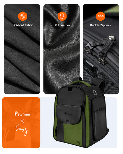 Pawmee x Sensej Cat Carrier Backpack with Litter Box Stowable