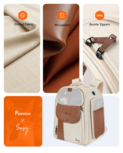 Pawmee x Sensej Cat Carrier Backpack with Litter Box Stowable