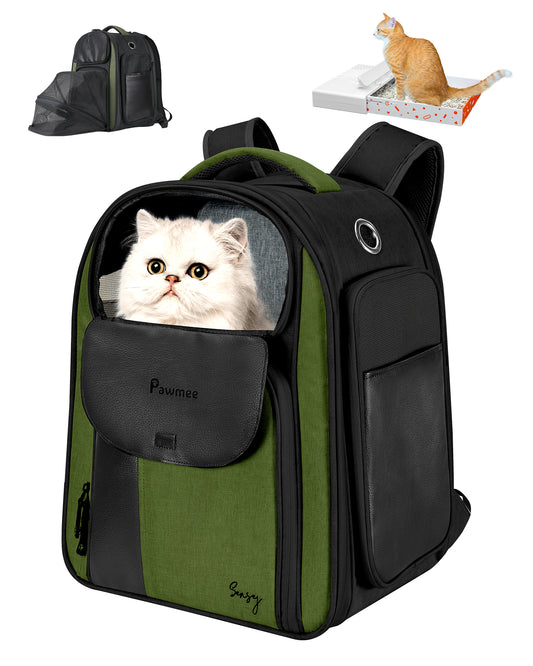 Pawmee x Sensej Cat Carrier Backpack with Litter Box Stowable